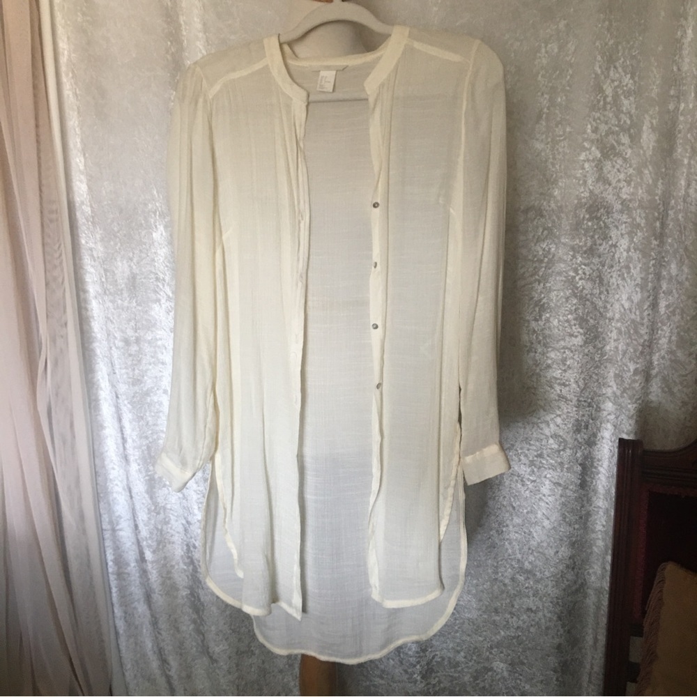 H&M Cream Tunic top size 6